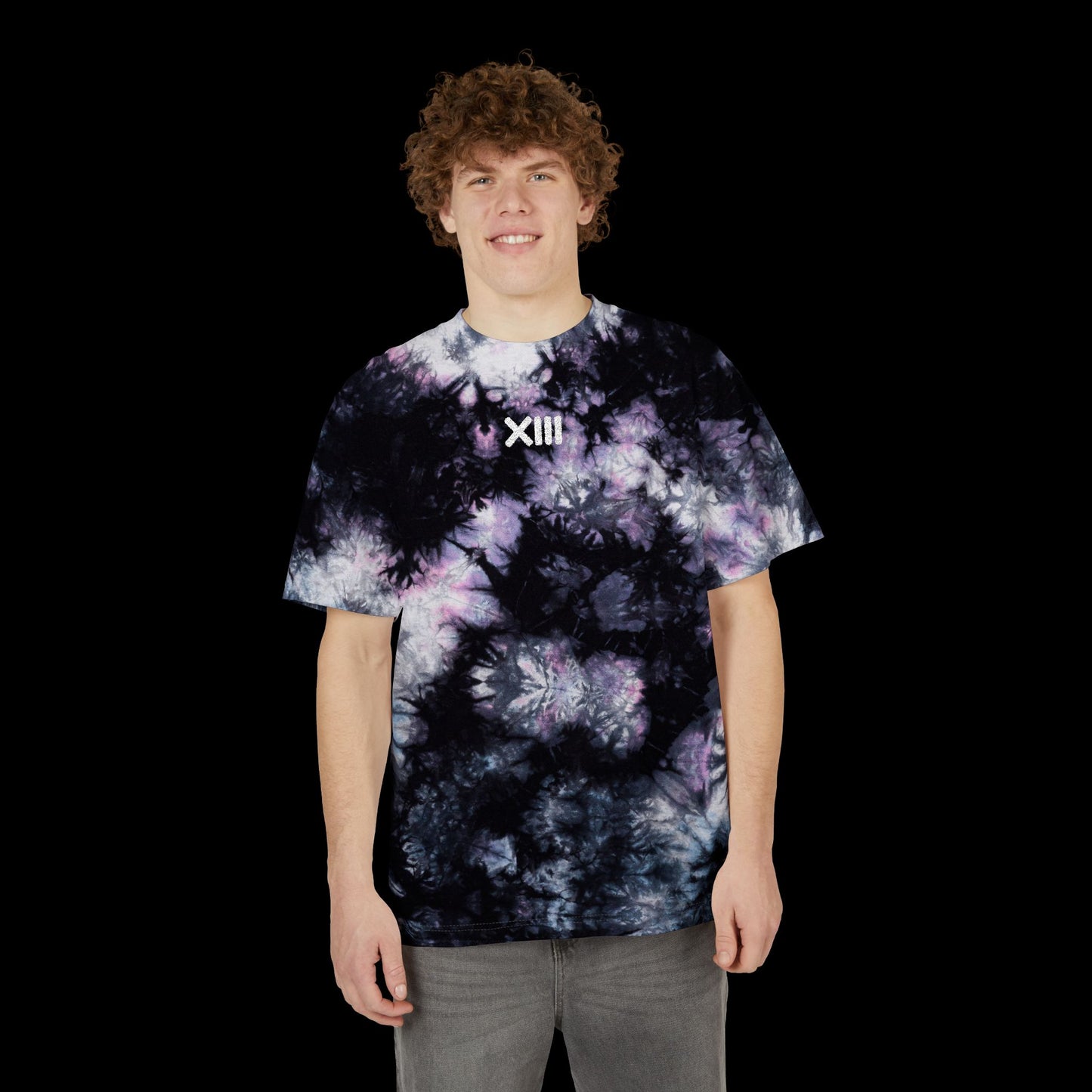 MINDSET Oversized Tie-Dye T-Shirt Embroidered with FARE TREDICI Design