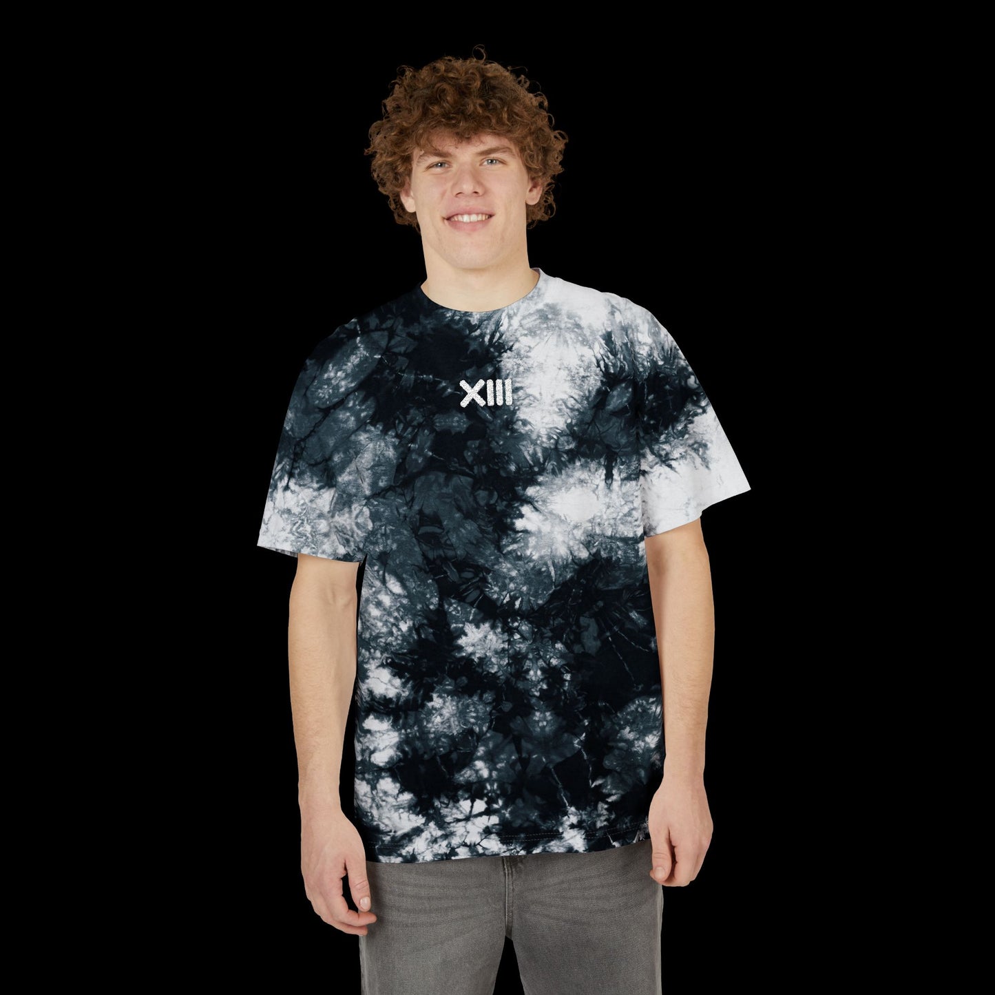 MINDSET Oversized Tie-Dye T-Shirt Embroidered with FARE TREDICI Design