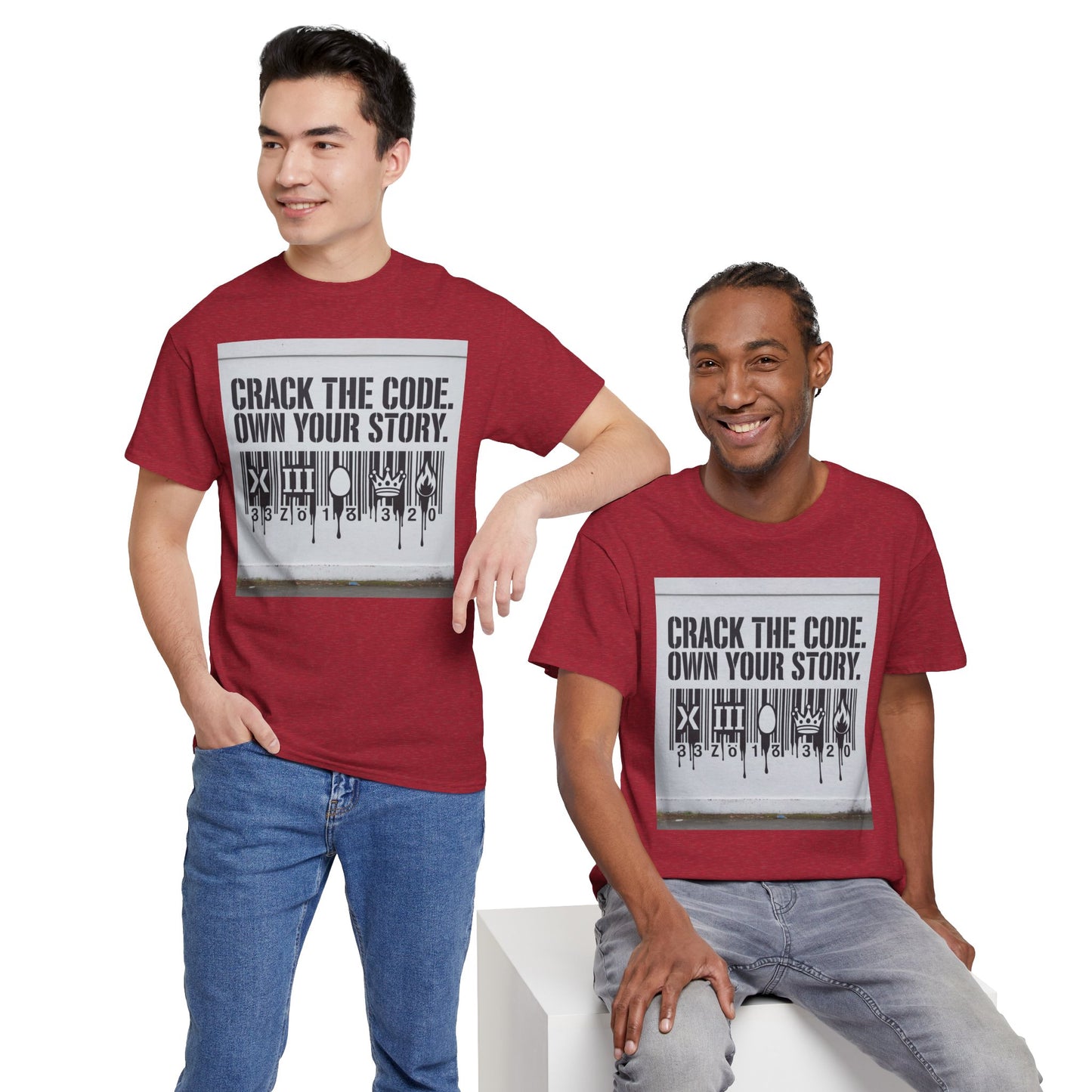 T-Shirt - Code Bar Crack Design