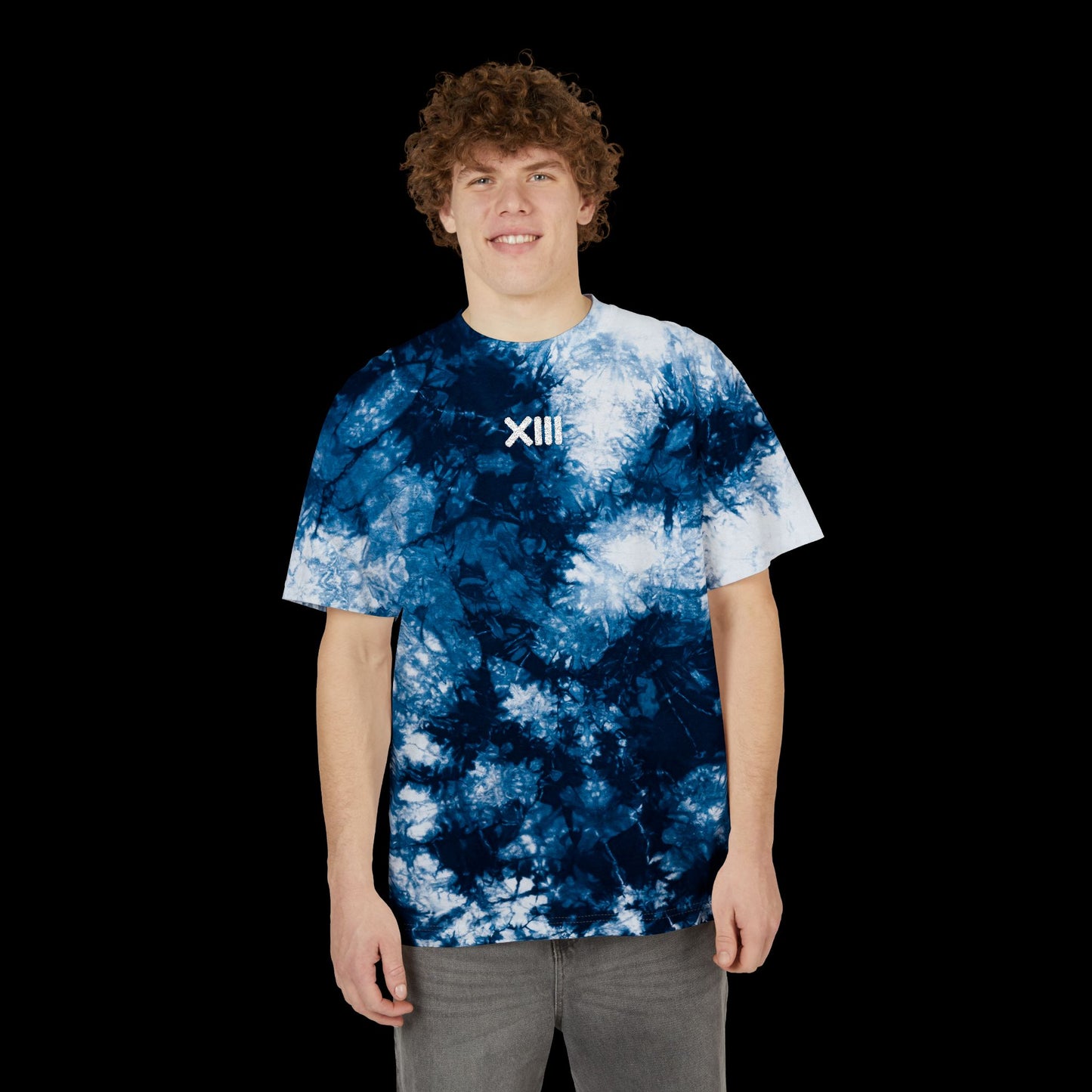 MINDSET Oversized Tie-Dye T-Shirt Embroidered with FARE TREDICI Design