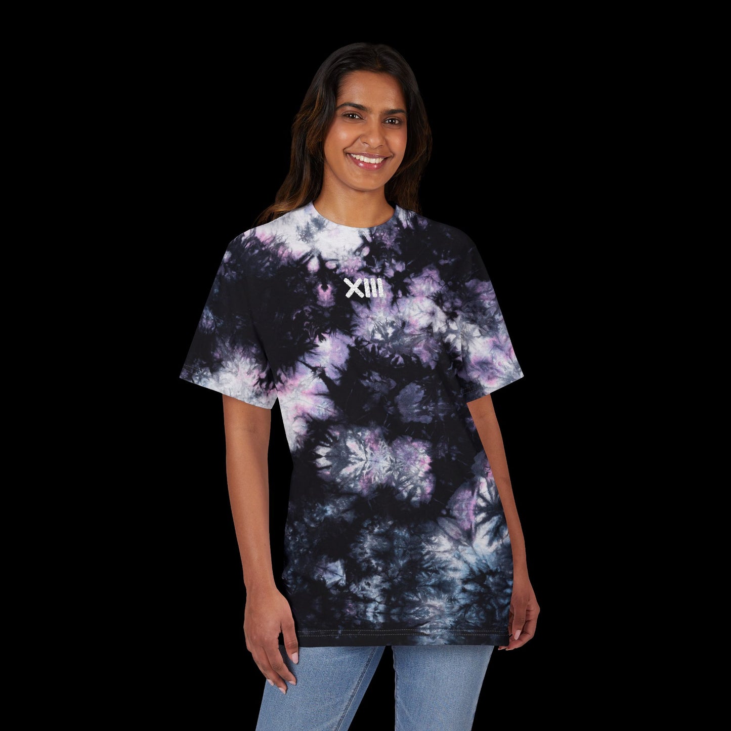 MINDSET Oversized Tie-Dye T-Shirt Embroidered with FARE TREDICI Design